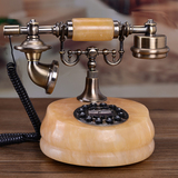 包邮玉石时尚创意电话机仿古欧式田园复古电话机家用办公座机电话
