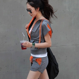 运动衣服休闲服套装女夏短衣短裤18韩版24跑步25周岁潮棉两件套