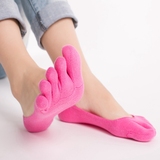 袜子女春夏全棉隐形五指袜韩国纯色低帮五趾分运动透气防脚气短袜