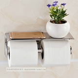 304不锈钢卫生间厕所 纸巾架 卷纸厕纸架 手纸架卫生纸巾盒手机架