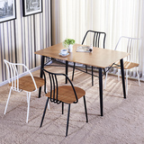 现代简约铁艺餐桌 创意美式咖啡桌休闲洽谈桌椅组合会议办公桌子