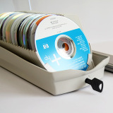 ACTTO光盘盒高档CD盒大容量DVD光碟收纳盒储藏箱创意标签检索50片