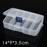 竖五格R650工具塑料盒子透明塑料零件盒分格盒元件盒收纳盒储物盒