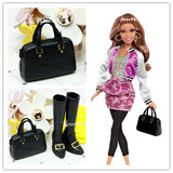 正版芭比Barbie娃娃配件--包包 鞋子 靴子组合混搭珍妮 丽佳 可儿