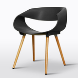 时尚无限椅扶手餐椅现代简约设计师椅子办公室休闲实木洽谈椅