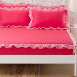 纯棉花边床笠单件加厚防滑床套床罩全棉席梦思床垫保护套1.5/1.8m