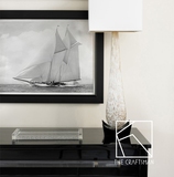 新古典黑白帆船饭厅玄关组合挂画 后现代工业风卧室书房装饰画