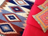 出口 波西米亚 几何线毯流苏棉毯 民族沙发毯 美式乡村毯子kilim
