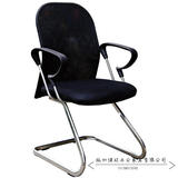 会议椅职员椅弓形椅子办公椅电脑椅洽谈固定扶手钢制脚网布会客椅