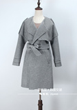 出口韩国品牌原单 高端品质保暖显瘦款圆领双面手缝羊绒大衣