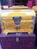 金丝楠木首饰盒木质饰品收纳盒红木复古雕花化妆盒实木带镜子带锁