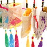 香薰木粒香袋汽车香囊创意DIY刺绣空福袋地摊布艺挂件香包 空袋子