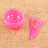 包邮美容院DIY自制调膜化妆工具面膜碗 粉色塑料碗大号调面膜 软