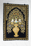 印度 尼泊尔 克什米尔 法兰绒纯手工金丝线宝石花瓶客厅挂毯壁毯