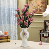 家居装饰品陶瓷花瓶客厅餐桌摆件现代简约风格白色台面花插花器