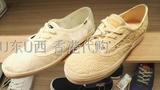 香港代购 keds 16年新款 正品系带蕾丝厚底透气帆布鞋女鞋小白鞋
