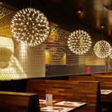 餐厅灯创意led球形花火大吊灯烟花简约现代别墅客厅灯阳台饭厅灯