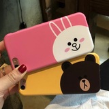 KoreaRoyals现货!韩国正品代购定制Line布朗熊可妮兔手机壳