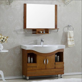 欧式中式橡木浴室柜组合落地卫生间洗手池洗脸面盆柜台上盆卫浴柜