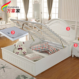 韩式田园床公主床儿童床1.35米储物床双人床1.8米实木床1.5高箱床