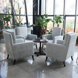 新中式售楼处洽谈桌椅组合 欧式休闲沙发餐椅 咖啡厅影楼接待家具
