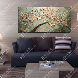简约客厅卧室沙发背景墙抽象油画花卉装饰画无框画挂画发财树