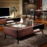 简约北欧茶几电视柜组合现代实木小户型创意茶桌电视机柜五包到家