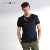 AMII REX夏季修身短袖圆领纯色时尚都市男士青年新款常规夏装T恤