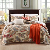 出口全棉绗缝被三件套美式空调被夏凉被可做床单床盖机洗纯棉衍缝
