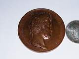 法国1830年波旁复辟 路易-菲利普一世加冕老铜章直径74.5mm213克