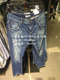 ZARA上海专柜正品代购3月女士低腰休闲版牛仔裤8228/024 8228024