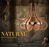 美式创意loft工业风酒吧餐厅铁艺灯网咖啡厅麻绳吊灯复古个性灯饰