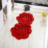 欧式立体3D玫瑰花地毯客厅茶几卧室床边玄关地毯椅子地垫定制包邮