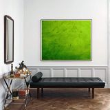 背景墙装饰画 墙面背景颜色抽象画 绿色印象画 绿草苔藓背景