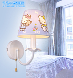 儿童卡通蓝色KT壁灯创意卡通墙壁灯具LED房间夜灯可爱床头壁灯