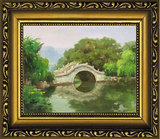 青峰油画手绘风景写实抽象原创印象派客厅卧室装饰画写生<<桥>>