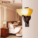 现代床头壁灯中式灯饰欧式客厅镜前灯灯具简约床头灯单头壁灯欧式
