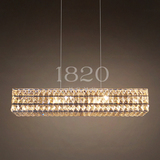 1820HOME 北欧简约/美式现代混搭 LED水晶吊灯/长型餐厅灯