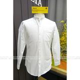 2016春ZIOZIA代购商务休闲男款纯白色纯棉修身长袖衬衫CBW5WC1102