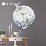 钟表挂钟客厅欧式挂表创意墙钟静音时钟电池表现代简约卧室钟表