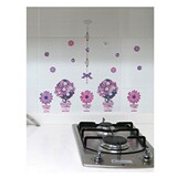 韩国自粘墙贴纸厨房浴室防水瓷砖贴玻璃贴画窗贴冰箱贴马桶贴紫花