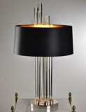 黑色灯罩玻璃灯柱新古典后现代创意装饰台灯