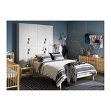 艾维宜家代购IKEA费奥双人床架松木床简约实木带鲁瑞床板正品承诺