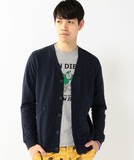 外贸原单日本COEN 男士棉麻针织衫简约时尚修身卫衣外套 2016新款