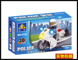 开智6734拼装玩具 城市警察系列警车摩托车带人仔 乐高式拼插积木