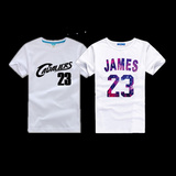 NBA詹姆斯骑士队新老款篮球t恤半袖23号圆领紧身短袖训练上衣队服
