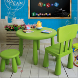 儿童塑料圆桌儿童桌椅套装幼儿园学习桌椅宝宝书桌学生写字桌组合