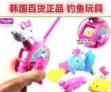 韩国进口Hello Kitty儿童益智宝宝小猫钓鱼玩具戏水磁性捞鱼玩具