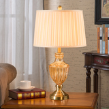 欧式卧室美式奢华水晶客厅书房复古现代玻璃床头灯装饰台灯919