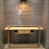 榆木纯实木条桌简约条案供桌老榆木条几新中式玄关桌案台现代家具